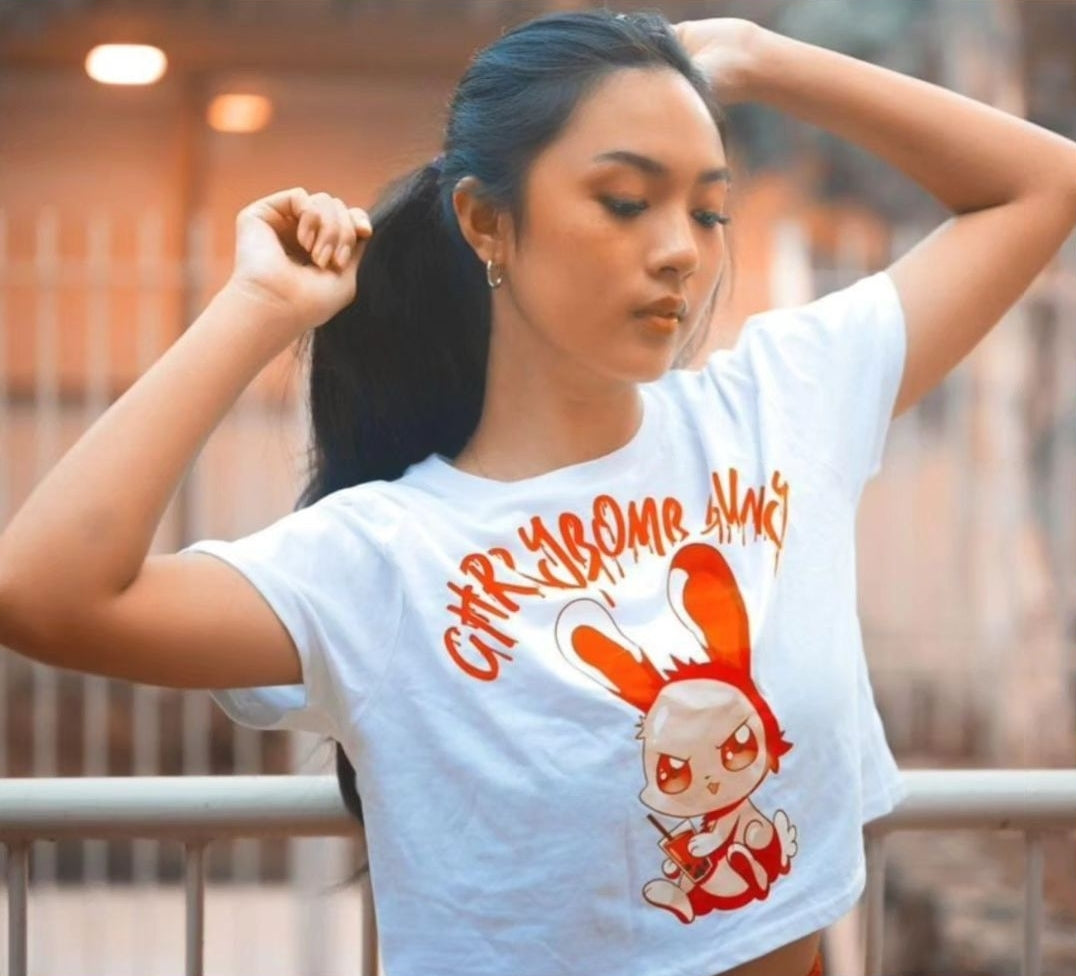 Cherry Bomb Bunny Crop Top Tee