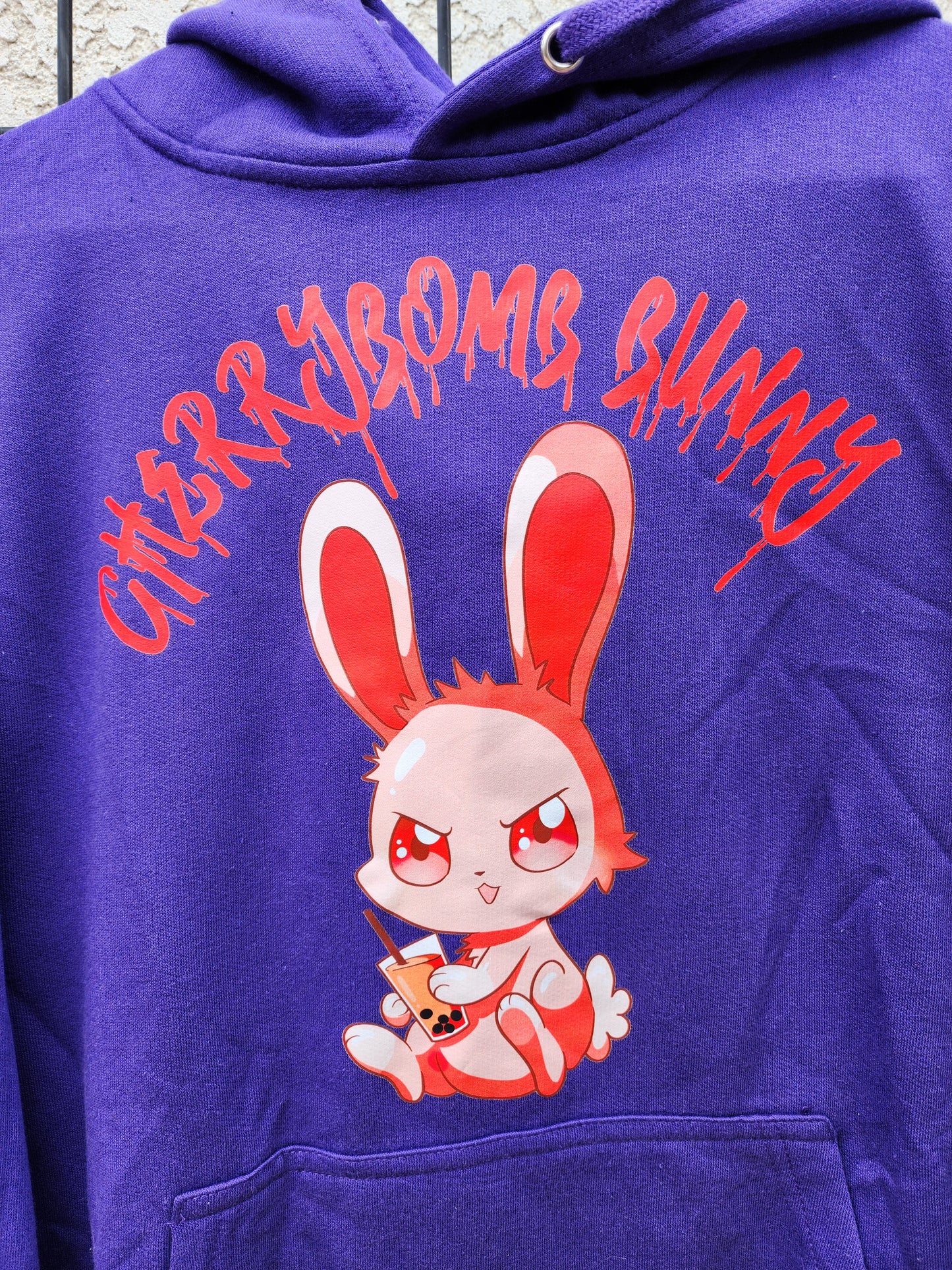Cherry Bomb Bunny Purple Hoodie 💜
